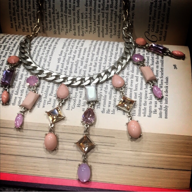 Blingy Pink And Orange Worthington Statement Necklace New